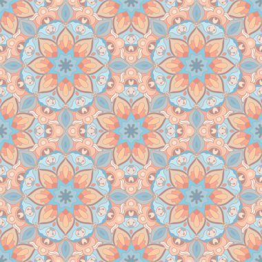 Seamless modeli. Güzel renklerde dekoratif desen. Vektör çizim