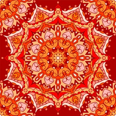 Seamless modeli. Güzel renklerde dekoratif desen. Vektör çizim