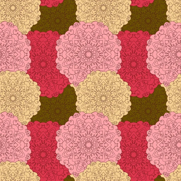 Modèle sans couture. Motif floral décoratif dans de belles couleurs. Illustration vectorielle — Image vectorielle