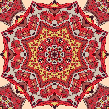 Seamless modeli. Güzel renklerde dekoratif desen. Vektör çizim