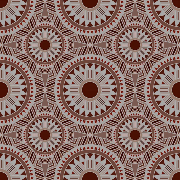 Seamless modeli. Kahverengi renklerde etnik dekoratif desen. Boho tarzı. Vektör çizim