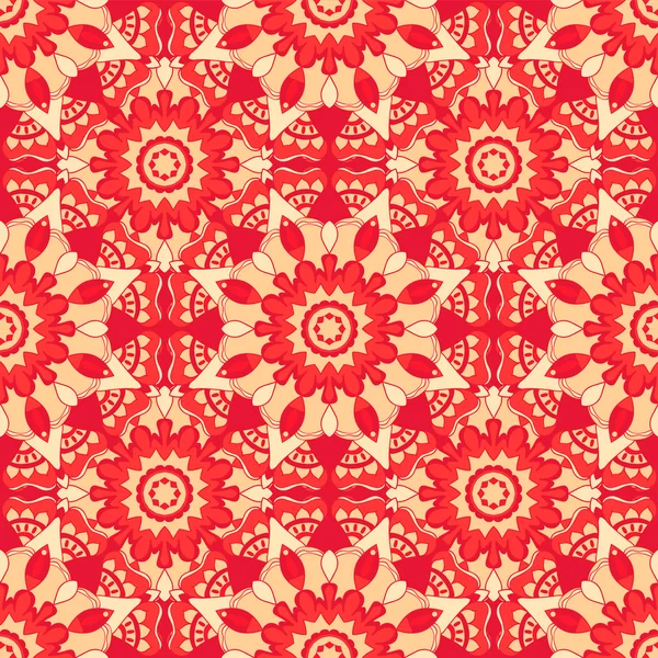 Seamless modeli. Güzel kırmızı elma ve bej renklerde dekoratif desen. Vektör çizim