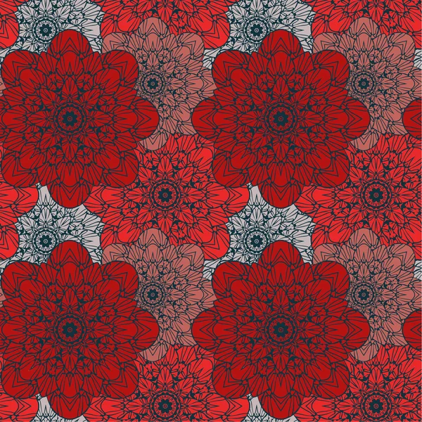 Nahtloses Muster. dekorative florale Muster in schönen Farben. Vektorillustration — Stockvektor