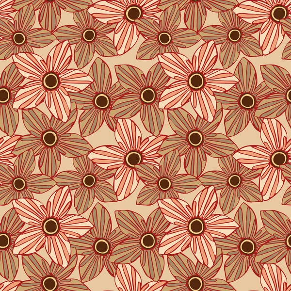 Güzel çiçekler, arka plan ile Seamless Modeli