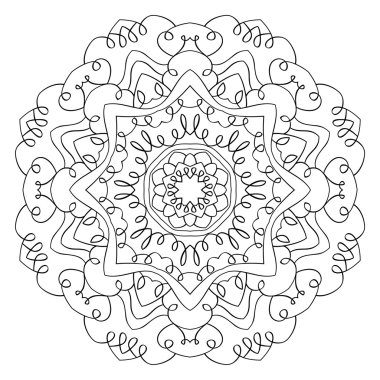 Mandala güzel renklerde. Dekoratif etnik vektör süsleme. Kolay vektör düzenleyicisinde rengini değiştirebilirsiniz