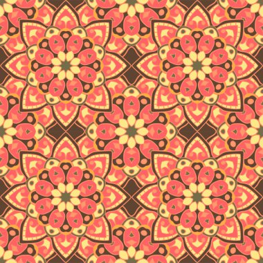 Seamless modeli. Güzel renklerde dekoratif desen. Vektör arka plan