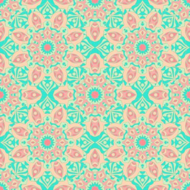 Seamless modeli. Güzel renklerde dekoratif desen. Vektör arka plan