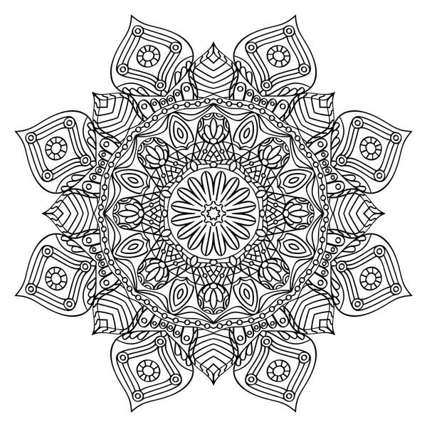 Mandala v krásných barvách. Dekorativní etnické vektorové ornament. Můžete snadno změnit barvu v editoru vektorové — Stockový vektor