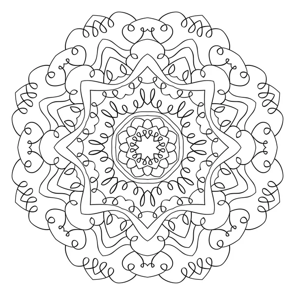 Mandala en hermosos colores. Adorno decorativo vectorial étnico. Usted puede cambiar fácilmente el color en el editor de vectores — Vector de stock