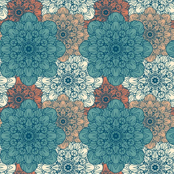 Χωρίς ραφή πρότυπο. Διακοσμητικά floral μοτίβο σε όμορφα χρώματα. Vector εικονογράφηση — Διανυσματικό Αρχείο