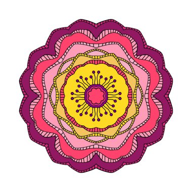 Beyaz arka plan üzerinde güzel parlak renklerde çiçek. Vektör çizim tasarımınız için