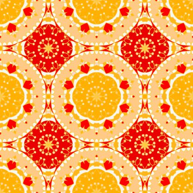 Seamless modeli. Güzel renklerde dekoratif desen. Vektör çizim