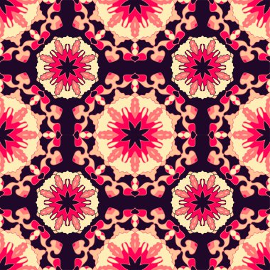 Seamless modeli. Güzel renklerde dekoratif desen. Vektör arka plan