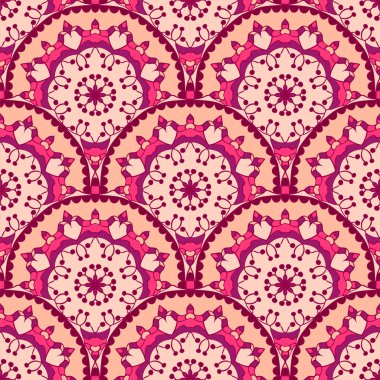 Seamless modeli. Güzel renklerde dekoratif desen. Vektör arka plan