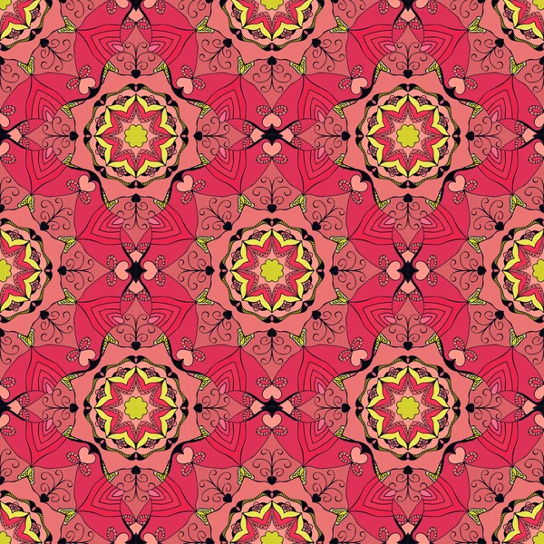 Nahtloses Muster. dekorative Muster in schönen Farben. Vektorillustration — Stockvektor