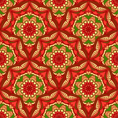 Güzel mandalalar ile Seamless modeli. Vektör çizim