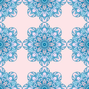 Güzel mandalalar ile Seamless modeli. Vektör çizim