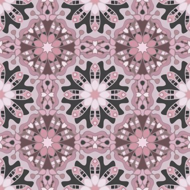 Güzel vintage renklerde dekoratif seamless modeli. Boho tarzı. Kağıt, scrapbooking, baskı, davet ve diğer sarma için kullanılabilir