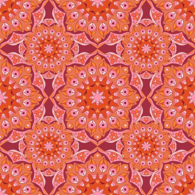 Güzel renklerde soyut seamless modeli. Vektör çizim