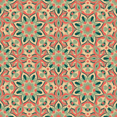 Seamless modeli. Güzel renklerde dekoratif desen. Vektör arka plan