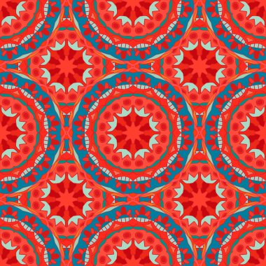 Güzel parlak renklerde soyut seamless modeli. Vektör çizim