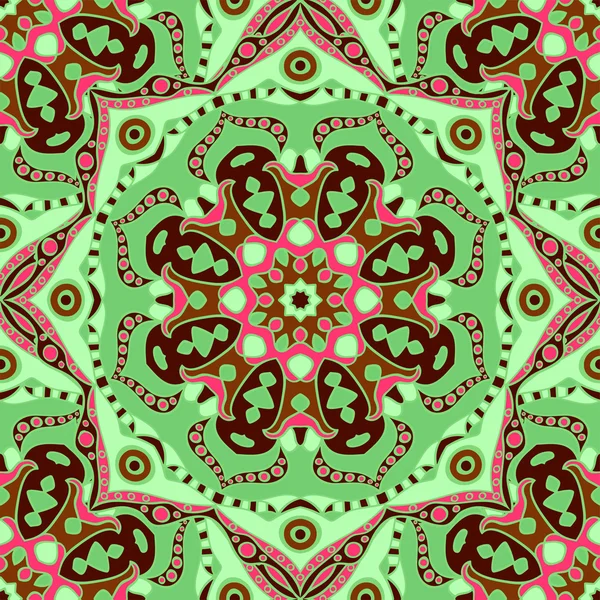 Renklerde güzel mandalalar ile dekoratif seamless modeli. Vektör arka plan. Kağıt, scrapbooking, baskı, davet ve diğer sarma için kullanılabilir