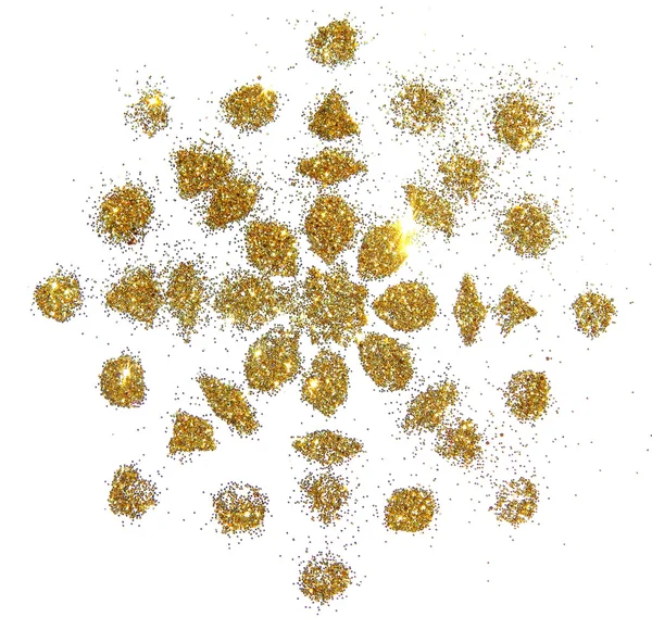 Altın glitter güzel mandala. Tasarımınız için dekoratif desen. — Stok fotoğraf