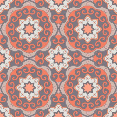 Renklerde güzel mandalalar ile Seamless modeli. Vektör arka plan