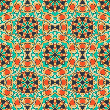 Seamless modeli. Güzel renklerde dekoratif desen. Vektör arka plan