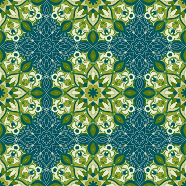 Mandalalar tasarımınız için güzel renklerde ile Seamless modeli. Vektör arka plan