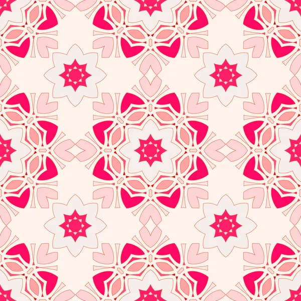 Nahtloses Muster mit Mandalas in schönen Farben. Vektorhintergrund — Stockvektor