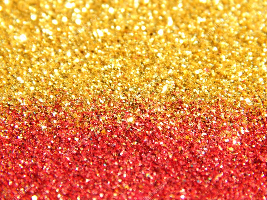 Onscherpe achtergrond van gouden en rood glitter sparkle — Stockfoto
