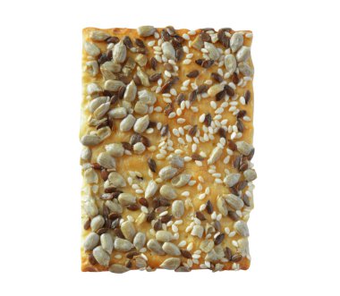 Beyaz arka plan ayçiçeği tohumu ile tanımlama