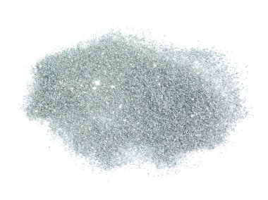 Gümüş Sim ışıltı yer metniniz için beyaz zemin üzerine