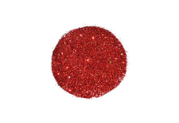 Tour abstrait de paillettes rouges scintillent sur fond blanc pour votre conception — Photo