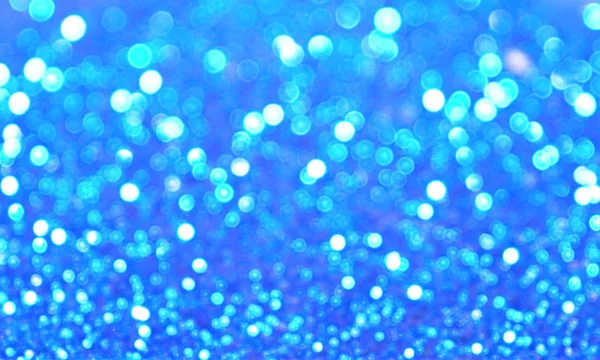 Luz bokeh azul desenfocada, hermoso fondo festivo — Foto de Stock