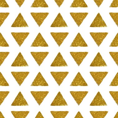 Arka plan altın glitter, Dikişsiz desen üçgen ile