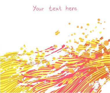 Sarı dalgalı lekesi ve noktalar arka plan