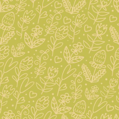 Şirin çiçekler seamless modeli seviyorum