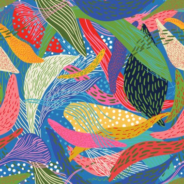 Soyut güzel doğal motifleri desen