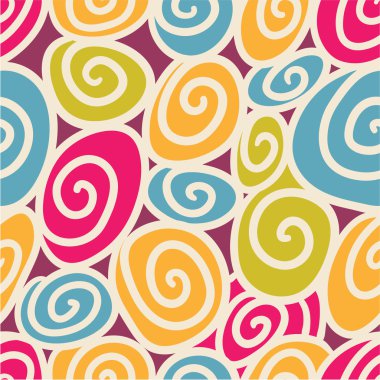 Renkli swirls seamless modeli