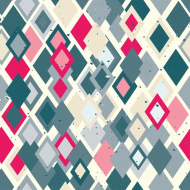 Rhombus ile soyut retro desen