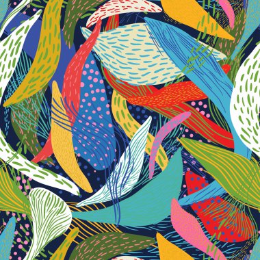 Soyut güzel doğal motifleri desen