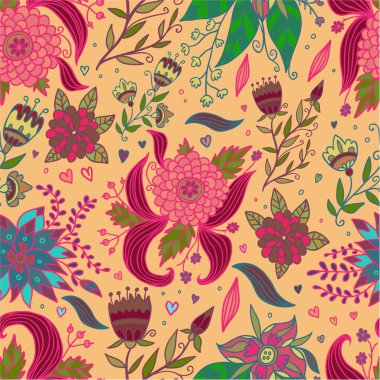 Çiçekler pürüzsüz desen