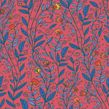 Küçük çiçekli pembe seamless modeli