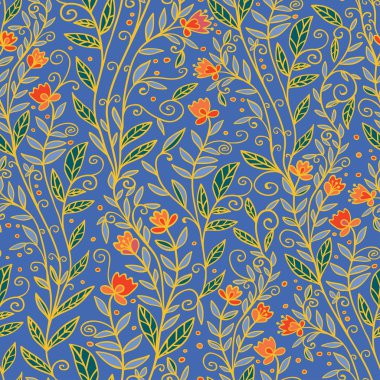 Küçük çiçekli mor seamless modeli