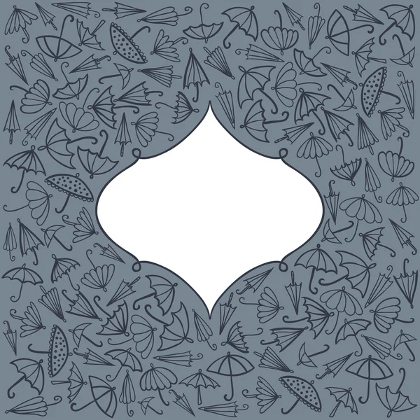 Parapluies fond gris foncé — Image vectorielle