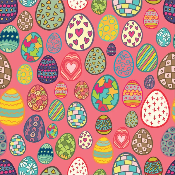 Verzierte Eier nahtloses Muster — Stockvektor