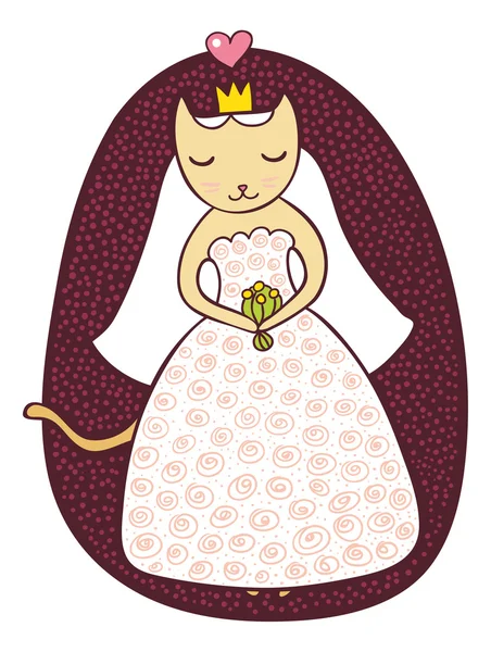 猫新娘 — 图库矢量图片