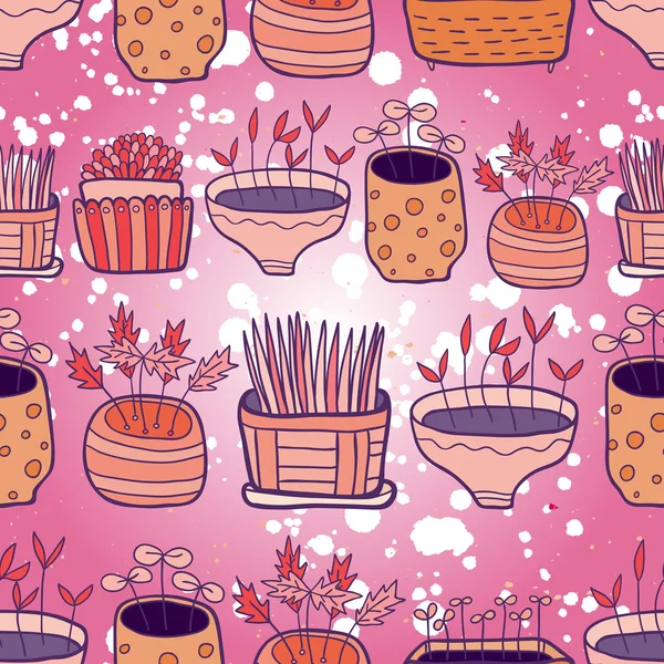 Small garden pink seamless pattern — Stock Vector